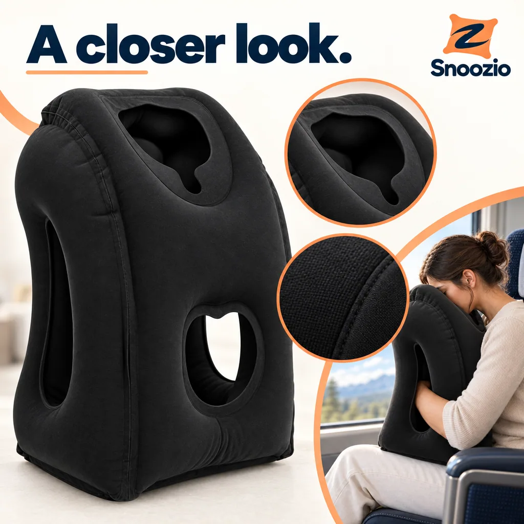 Snoozio Inflatable Travel Pillow — benefit 1